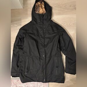 Oakley Black Ski Jacket with Faux Fur Hood
